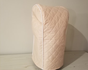 Peach Quilted Coffee Maker Cover