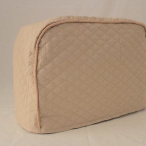 Fundas antipolvo acolchadas beige para máquinas de coser y remalladas