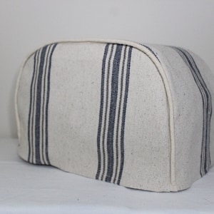Blue and Gray Feedsack Toaster Cover