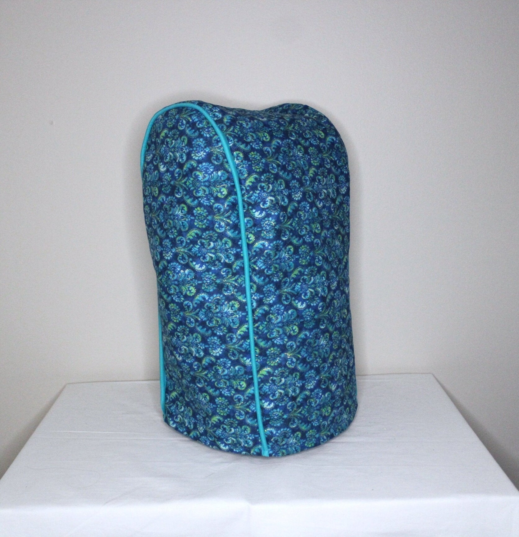 Teal Floral Quilted Ninja Blender Cover Etsy