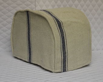 Blue Stripe Feedsack Toaster Cover