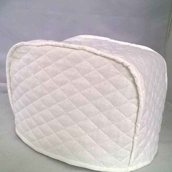 White Quilted Toaster Cover