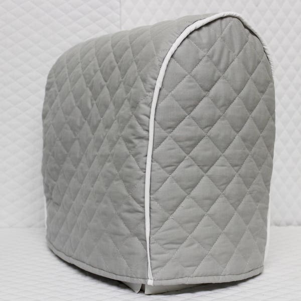 Ash Grey Quilted KitchenAid Mixer Cover