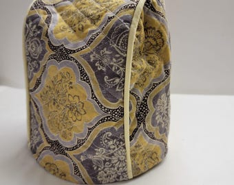 Yellow/Grey Floral Small Universal/ Can Opener Cover