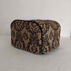 Black Damask Burlap Ninja Foodi Grill Cover