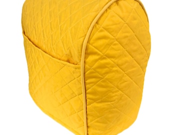 Canary Piped with Pockets Quilted KitchenAid Mixer Cover