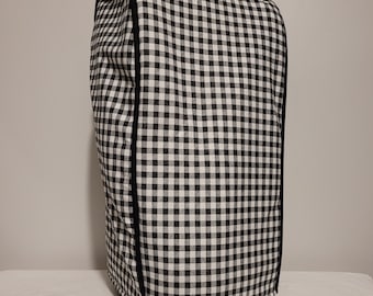 Black Check Coffee Maker Cover