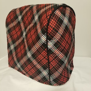 Red and Black Plaid Quilted Kitchenaid Cover