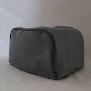 Gray Burlap Toaster Cover