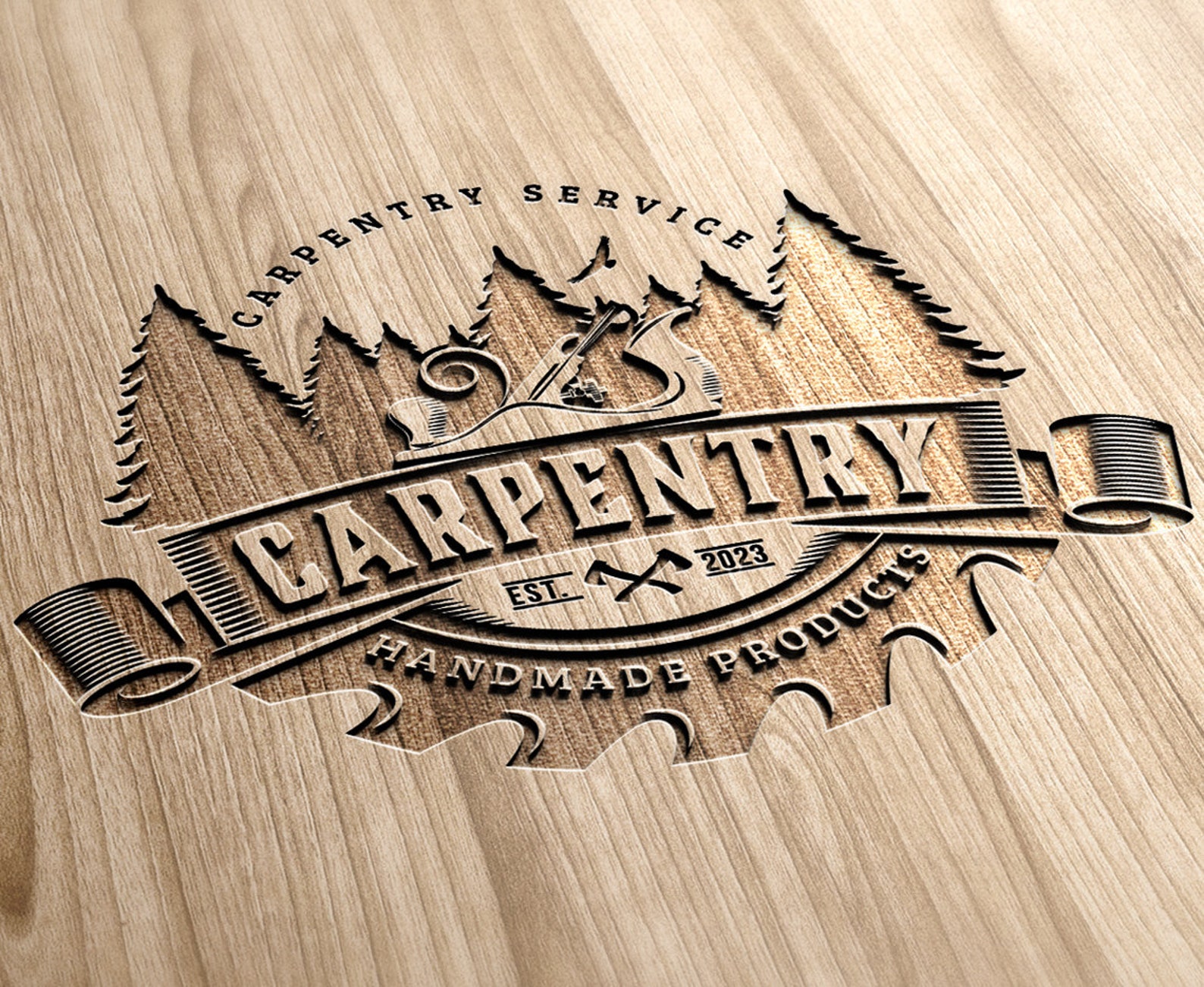 Logo Design - Woodwork and Carpentry Logo - Custom Logo - Business Logo ...