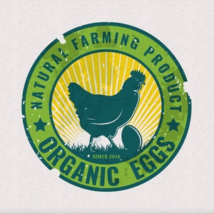 Business Logo - Business Branding - Hen - Eggs - Emblem Logo - Eco - Farm Products Logo - Organic Logo - Goat logo - Goat milk cheese