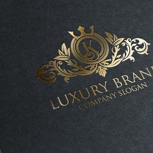 Luxury gold logos Elegant emblem monogram luxury logo | Etsy
