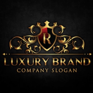 Luxury gold logos - Elegant emblem - monogram luxury logo - Royal Brand Logo - Vector logo - decorative logo