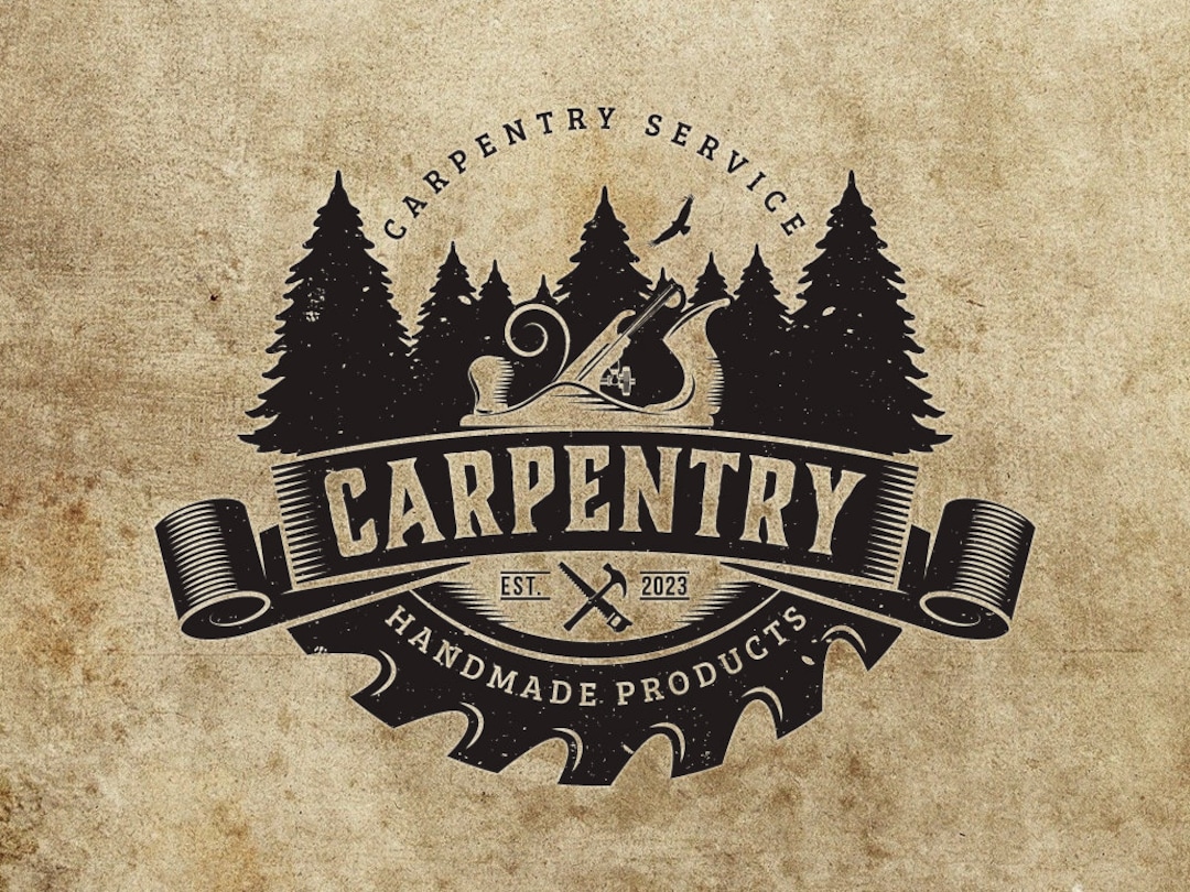 Logo Design - Woodwork and Carpentry Logo - Custom Logo - Business Logo  Design - Lumberman Logo - Vintage Logo - Emblem Logo - Hand Planner - Etsy  Israel, image size:1080x810