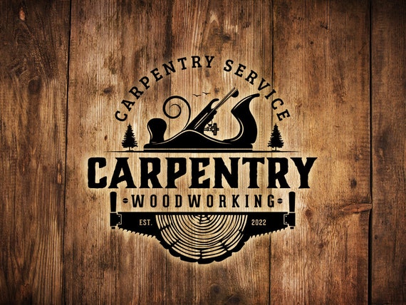 Logo Design Business Logo Design Custom  Logo Emblem logo Vintage logo Woodwork and carpentry logo Lumberman logo