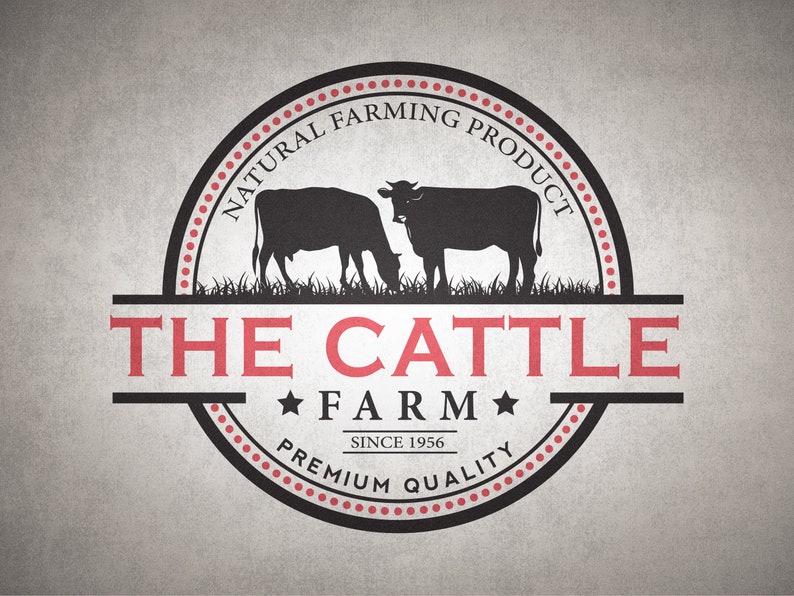 Business Logo Business Branding Cattle Cow Ox Emblem | Etsy