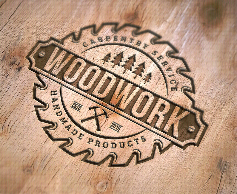 Logo Design Woodwork and carpentry logo Custom Logo Etsy Polska