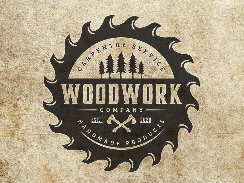 Woodwork and Carpentry Logo Custom Logo Business Logo - Etsy