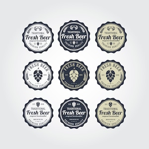 Business Logo - Business Branding - Beer - Emblem Logo - Badge - Beer bar - Brewery logo - Beer label - Craft beer