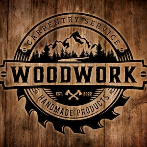 Logo Design Woodwork and Carpentry Logo Custom Logo Business Logo ...
