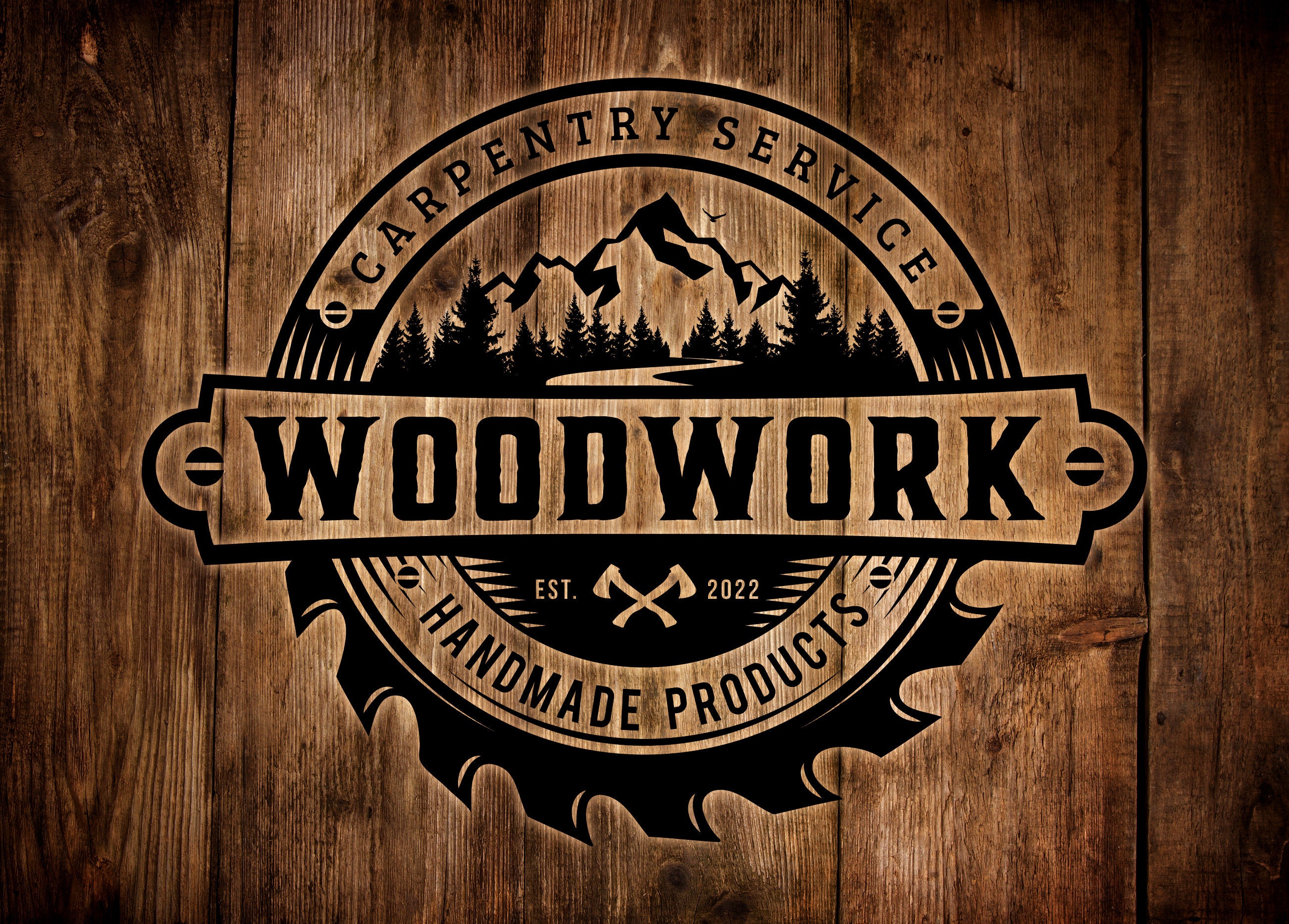 Logo Design - Woodwork and Carpentry Logo - Custom Logo - Business Logo ...