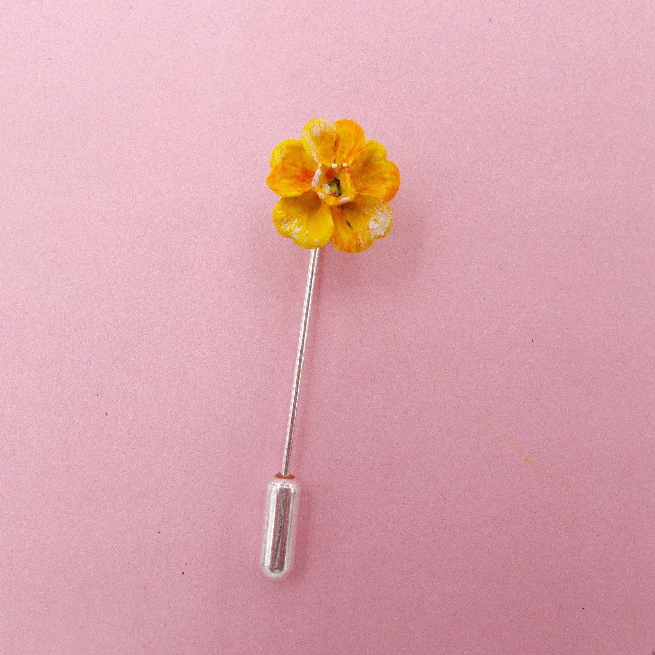 Tiny DAFFODIL PIN Yellow Daffodil Pin Spring Floral Wedding Etsy