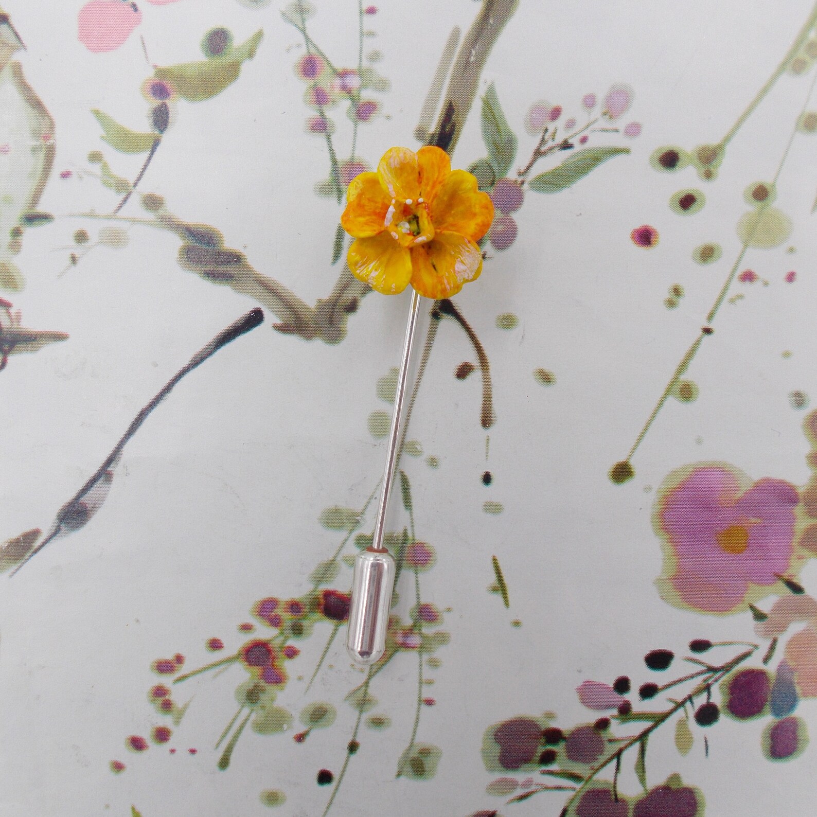 Tiny DAFFODIL PIN Yellow Daffodil Pin Spring Floral Wedding Etsy