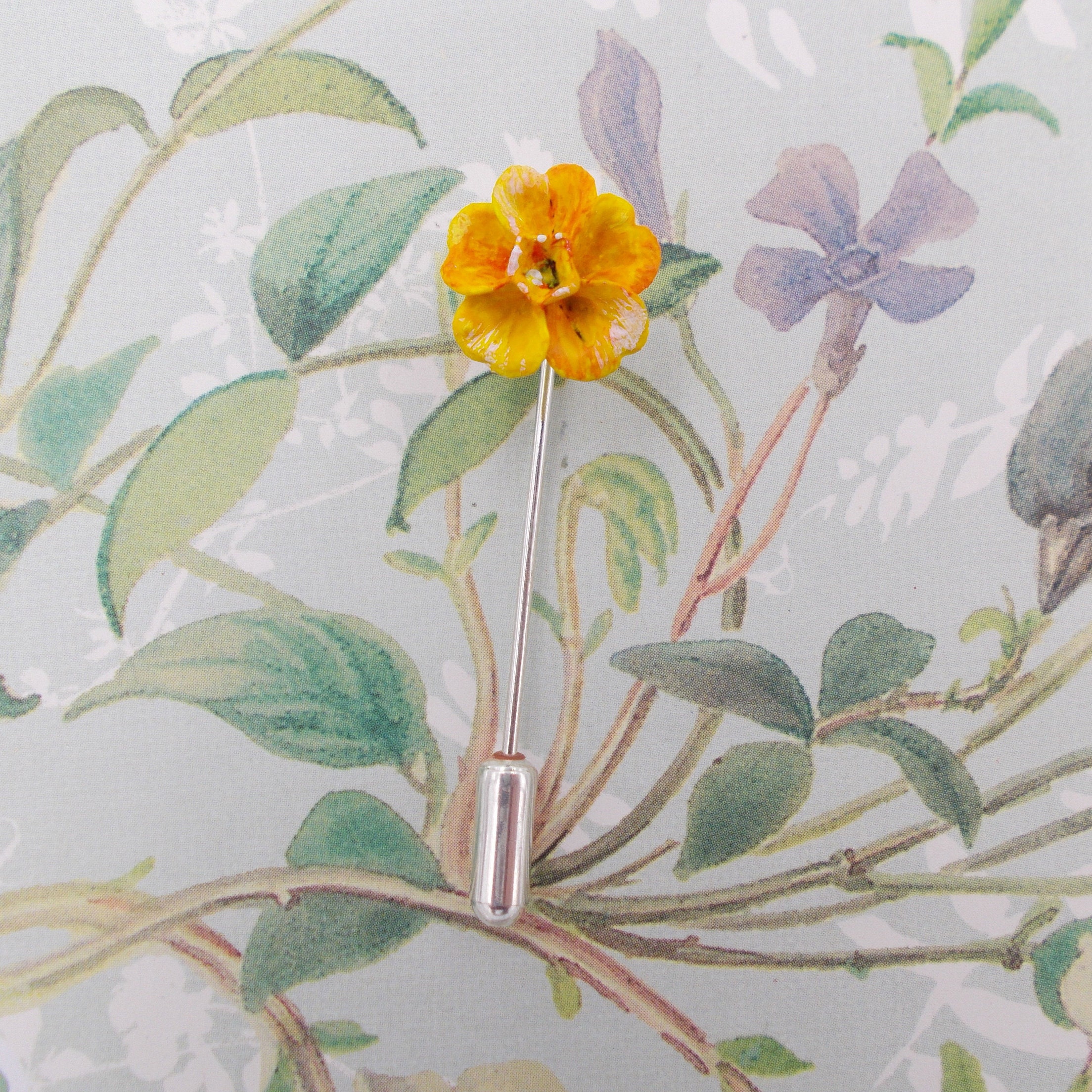 Tiny DAFFODIL PIN Yellow Daffodil Pin Spring Floral Wedding Etsy