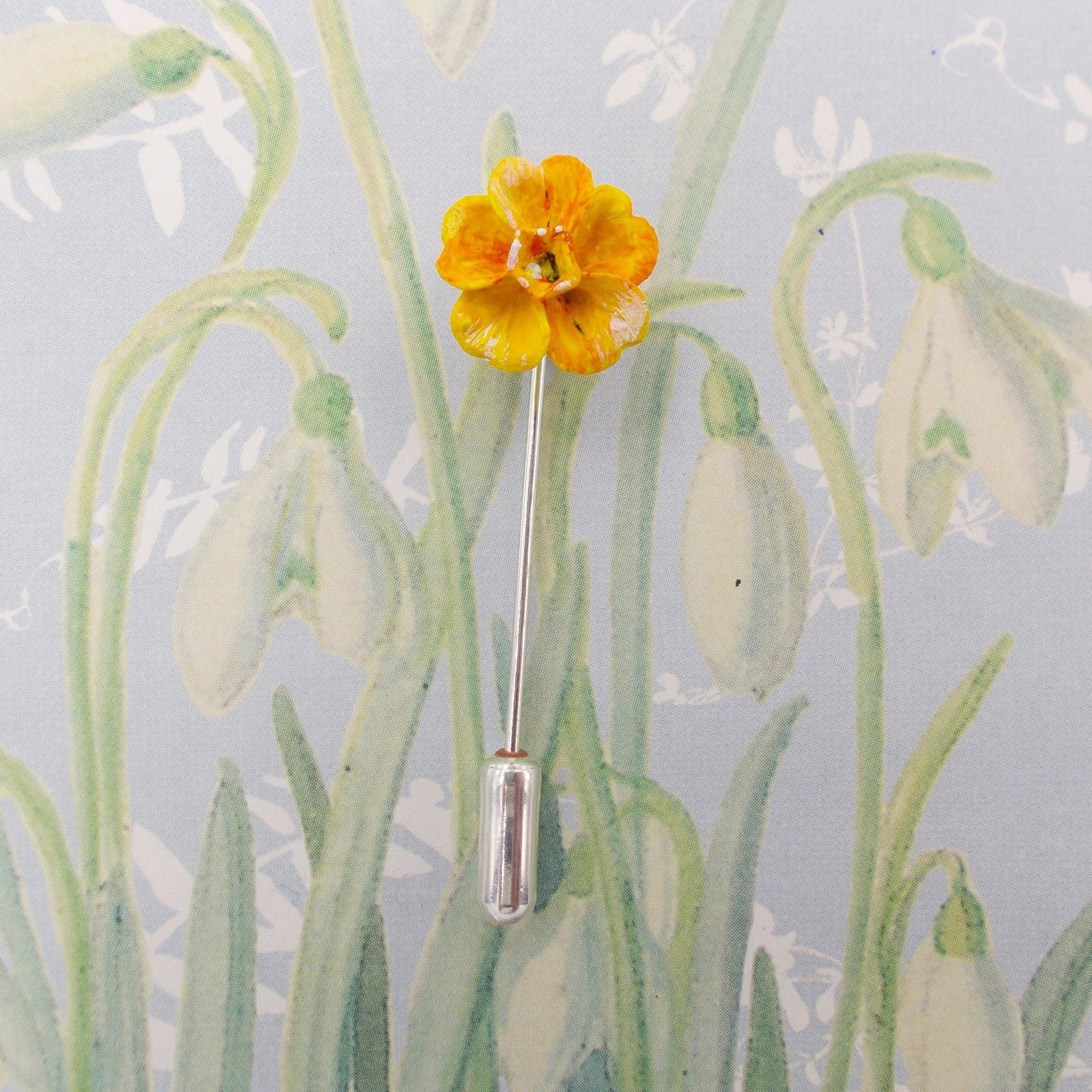 Tiny DAFFODIL PIN Yellow Daffodil Pin Spring Floral Wedding Etsy