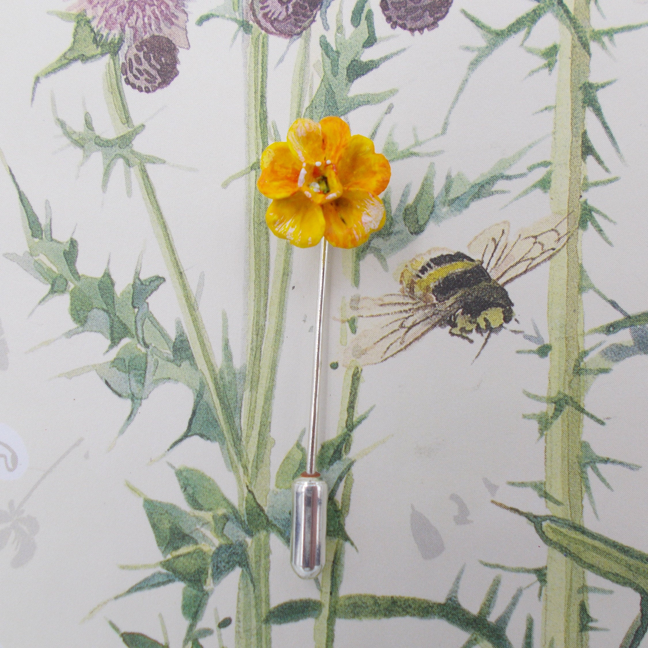 Tiny DAFFODIL PIN Yellow Daffodil Pin Spring Floral Wedding Etsy