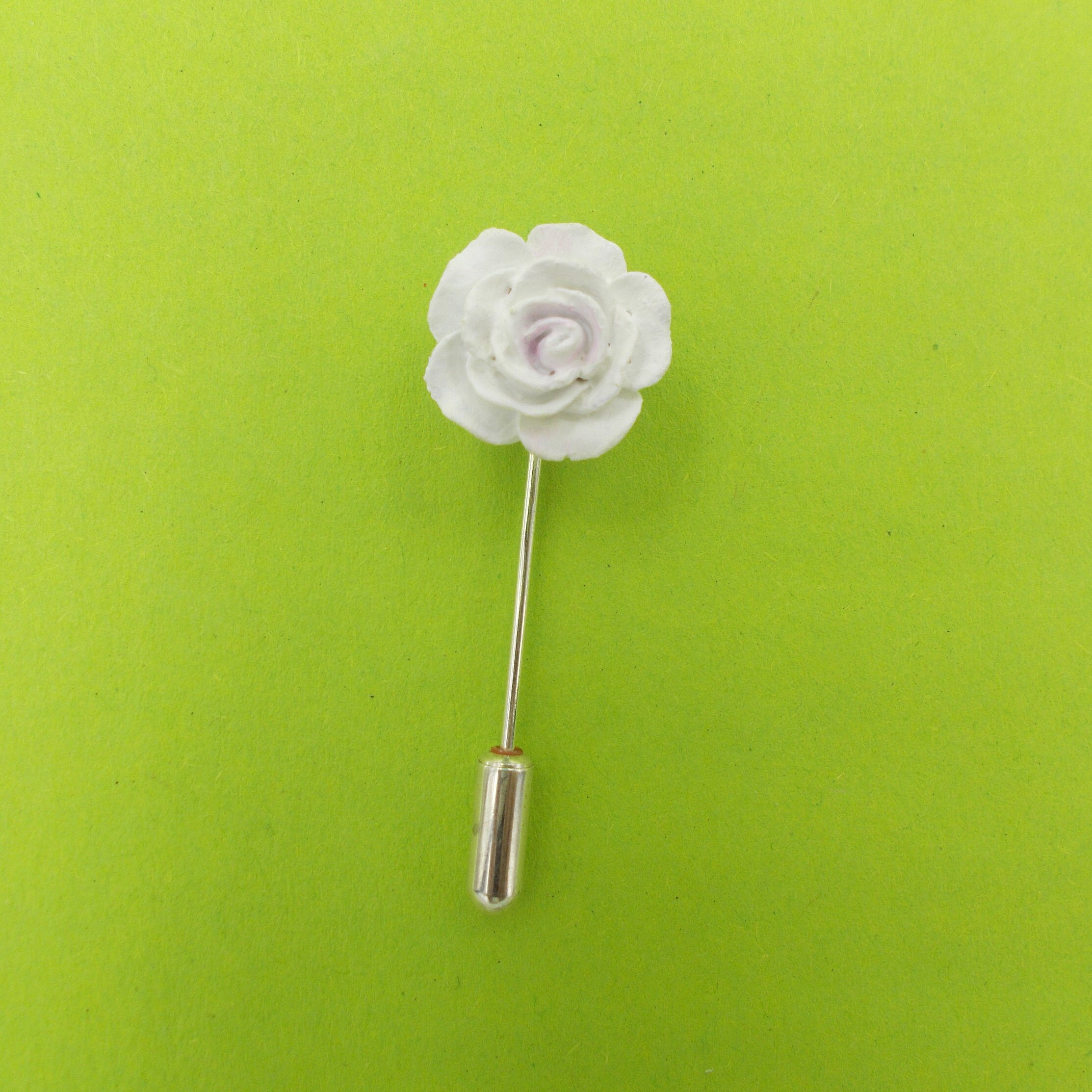 Tiny WHITE ROSE PIN White Floral Summer Wedding Corsage Rose Etsy