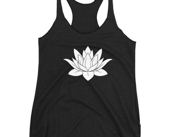 Flor De Loto Camiseta Sin Mangas Loto Algodon Moda Etsy