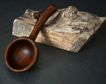 Wooden Table Spoon - Rustic American Black Walnut - Handcrafted Measuring Spoon - Tree Branch Design