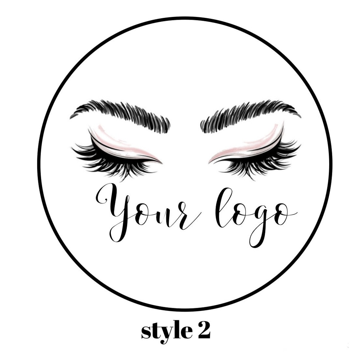 Eyelash Custom Name Case Stickers Labels Round Lash stickers Etsy