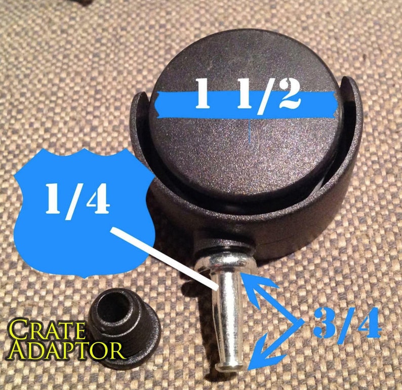 Sterilite , Storex Universal Crate Replacement Casters, Snap in Style