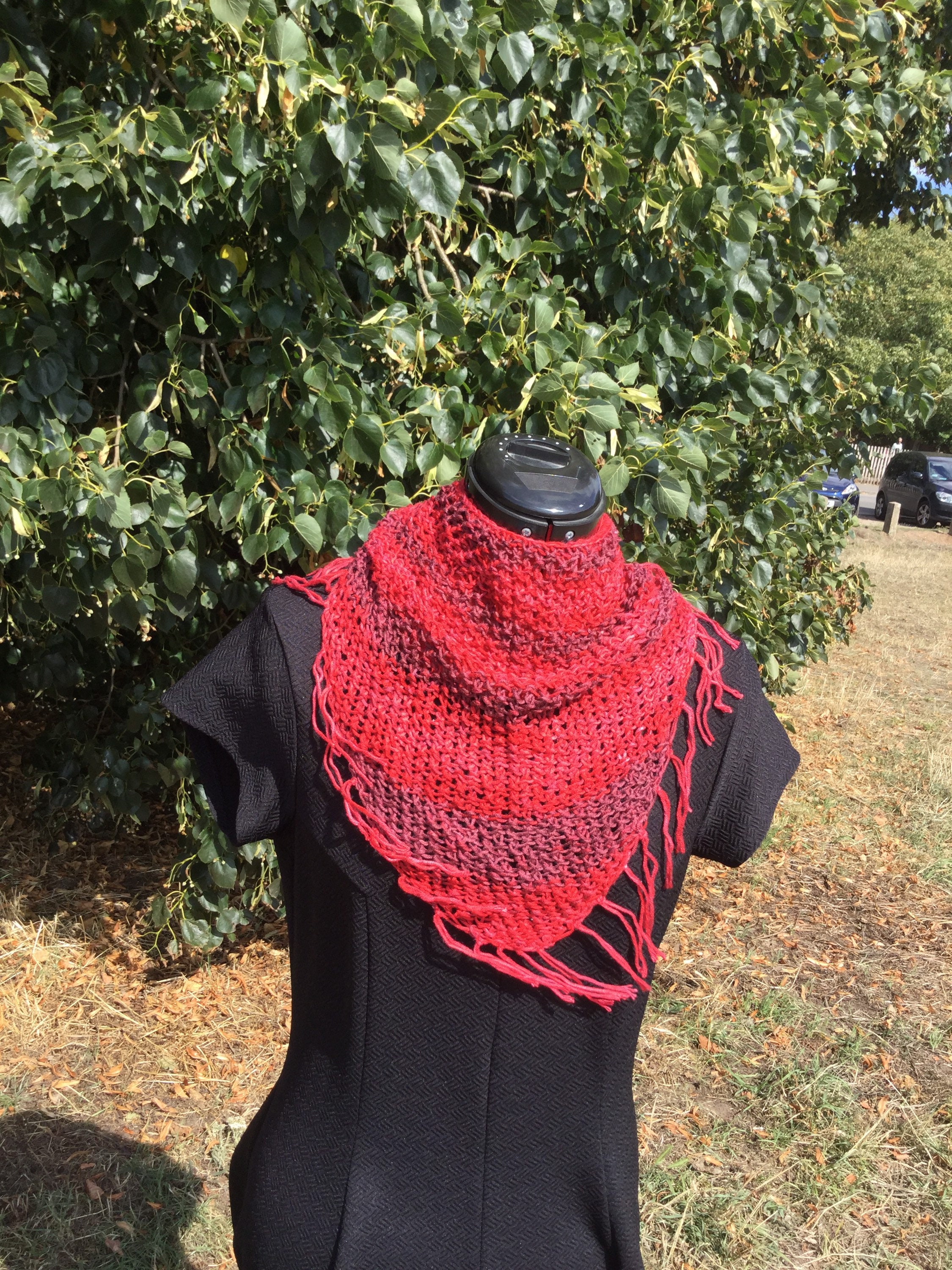 knitted arm shawl