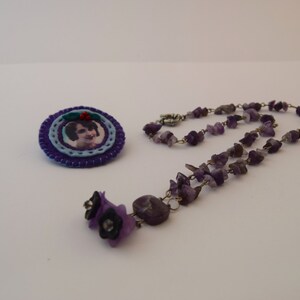 Necklace, Statement Necklace, Handmade Item, Handmade Collar, Jewellery, Accessories, Gift Ideas, Opal Necklace, Purple Necklace