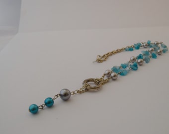 Necklace,  Blue Collar, Accessories, Handmade Necklace, Beaded Jeweller ,  Ladies Gift, Handmade Item , Necklace , Jewellery