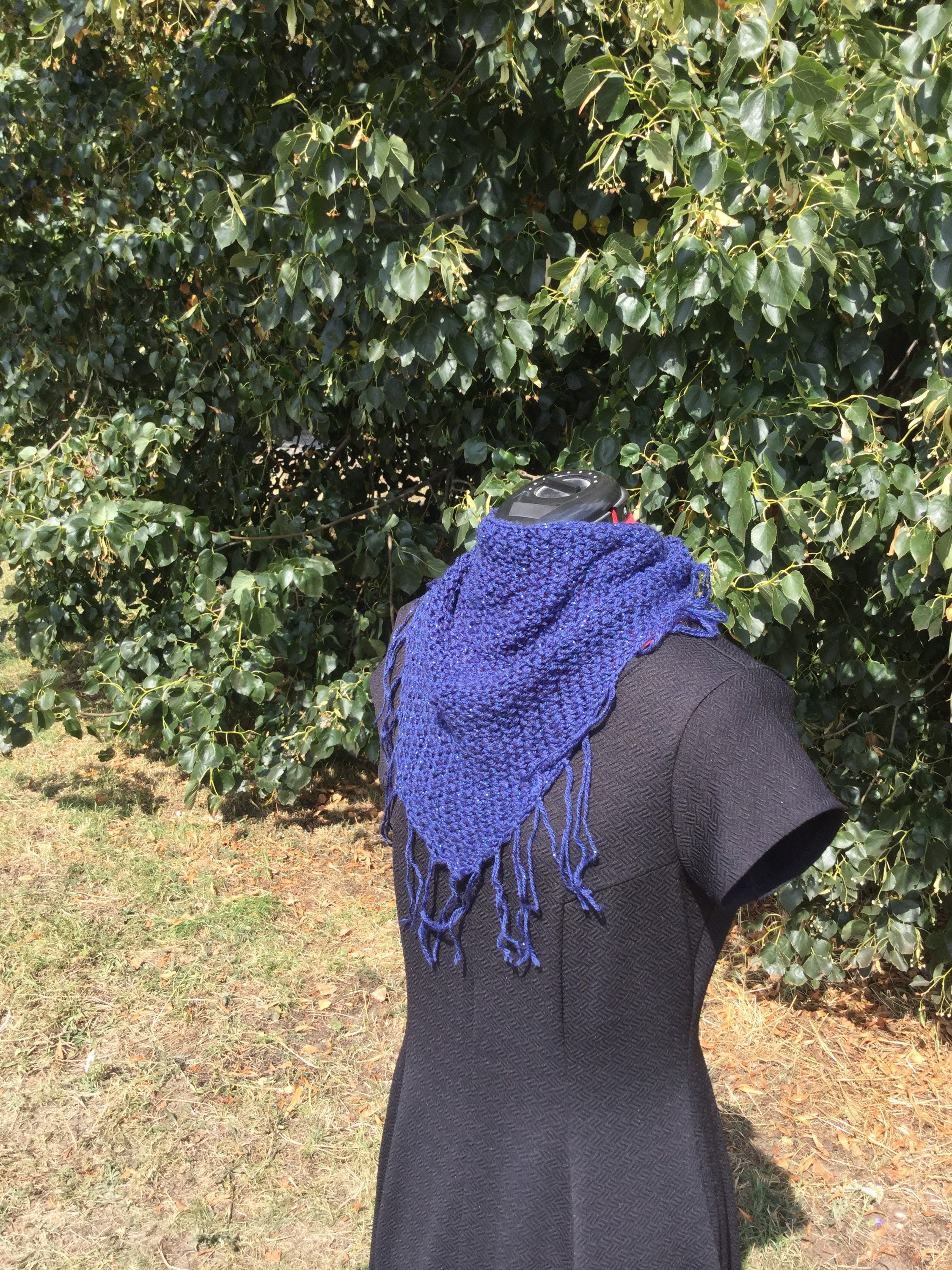 knitted arm shawl