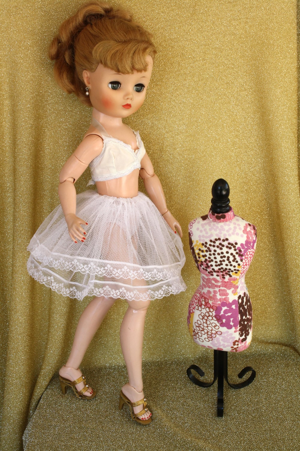 Vintage Doll Slip, Net Crinoline, vintage Petticoat Underskirt  for y…