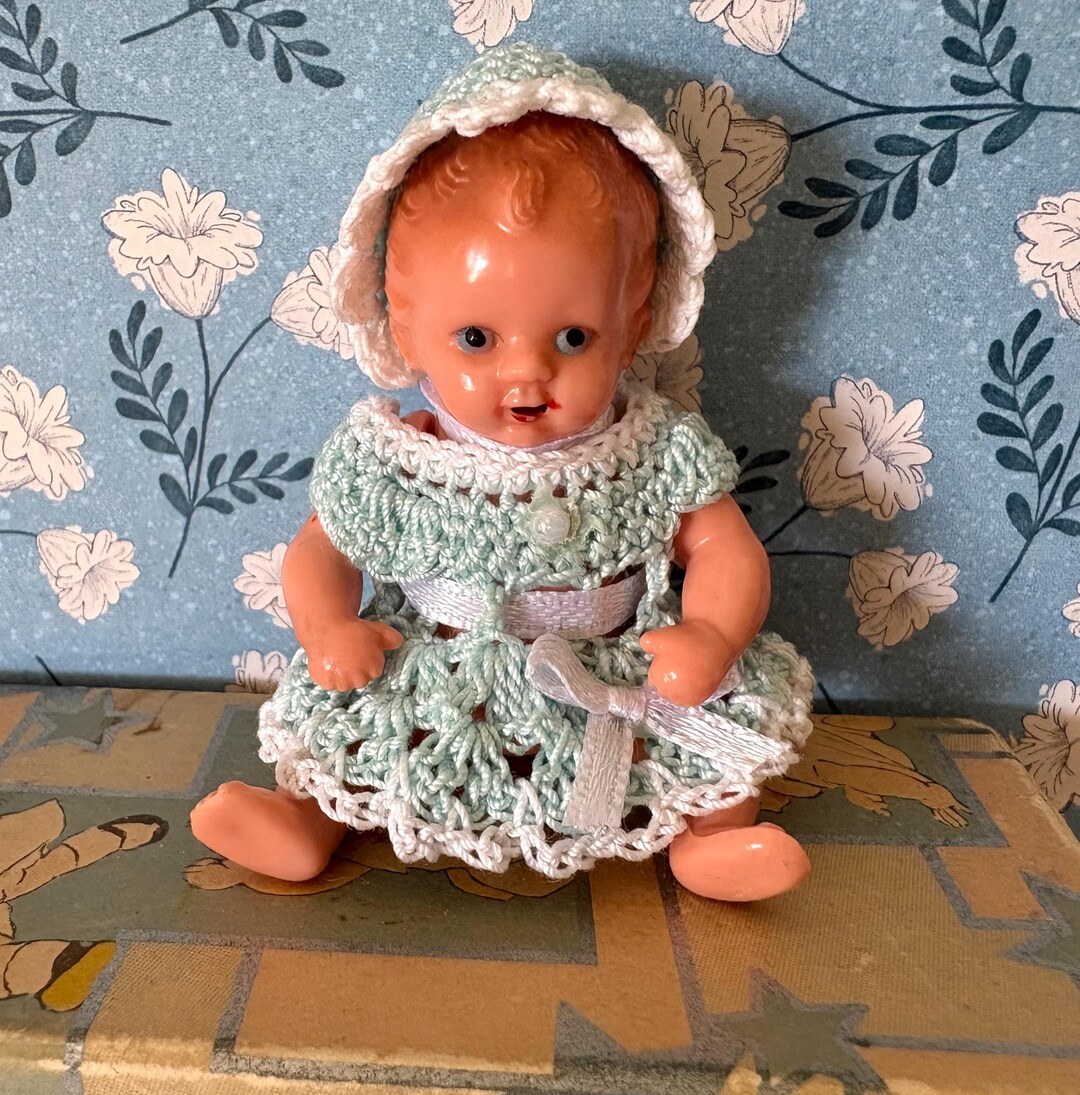1940’s/50’s Hard Celluloid Hertwig Baby Doll Marked Germany 70 With ...
