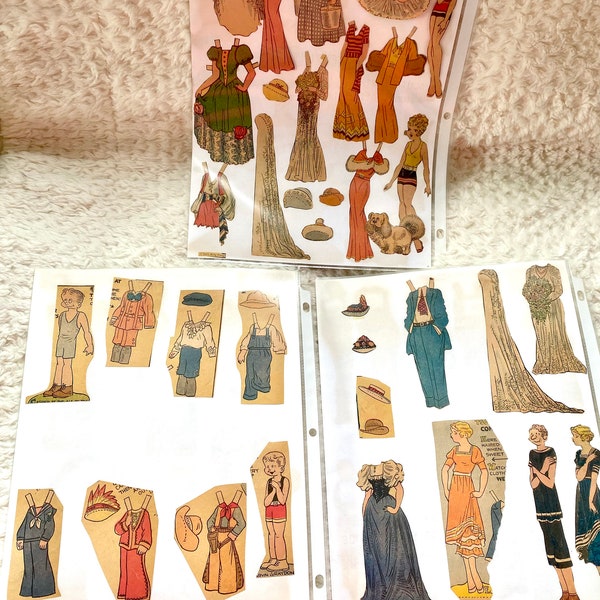 Large vintage lot of original Toots & Casper. Funny paper dolls ~  Circa 1930’s ! WoW