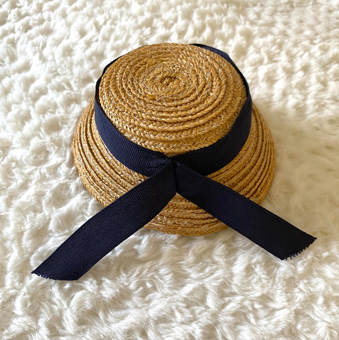 Vintage Doll Hat Circa 1950's With Black Ribbon Band . Etsy