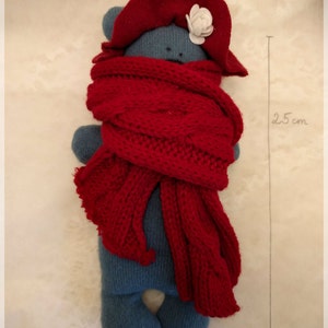 Lavender filled collectible teddy bear/repurposed gift/upcycled wool image 4