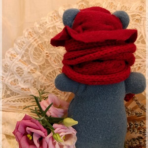 Lavender filled collectible teddy bear/repurposed gift/upcycled wool image 3