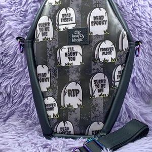tombstone coffin shaped bag