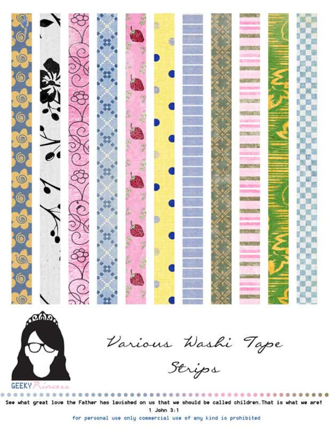 Tons of FREE Printable Washi Tape You'll Want to DOWNLOAD NOW! - A Country  Girl's Life