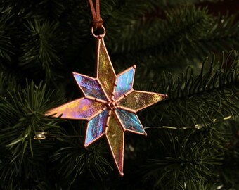 Stained Glass Star Ornament – Handmade Christmas Tree Decoration