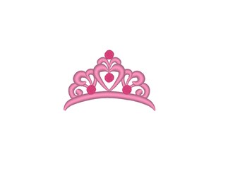 Little Princess tiara MINI EMBROIDERY / INSTANT embroidery fill stitch designs, little princes small crown mini embroidery