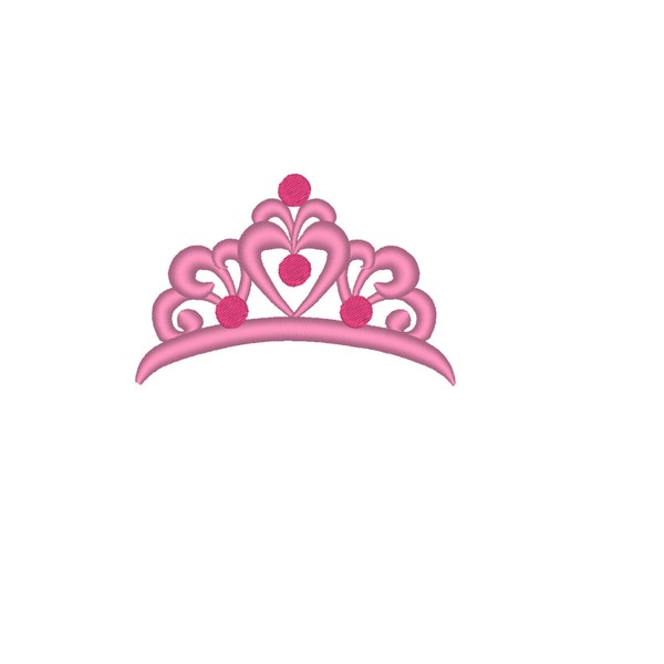 Little Princess tiara MINI EMBROIDERY / INSTANT embroidery fill stitch designs, little princes small crown mini embroidery